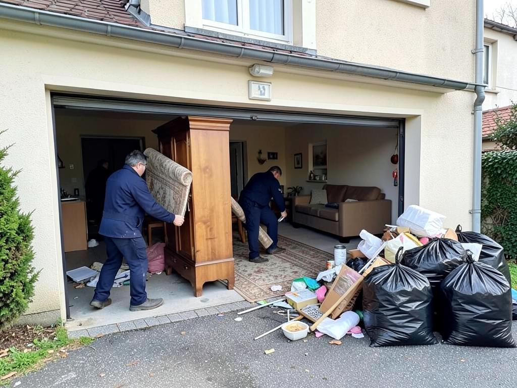 Vidage d'une maison, garage et dépendances